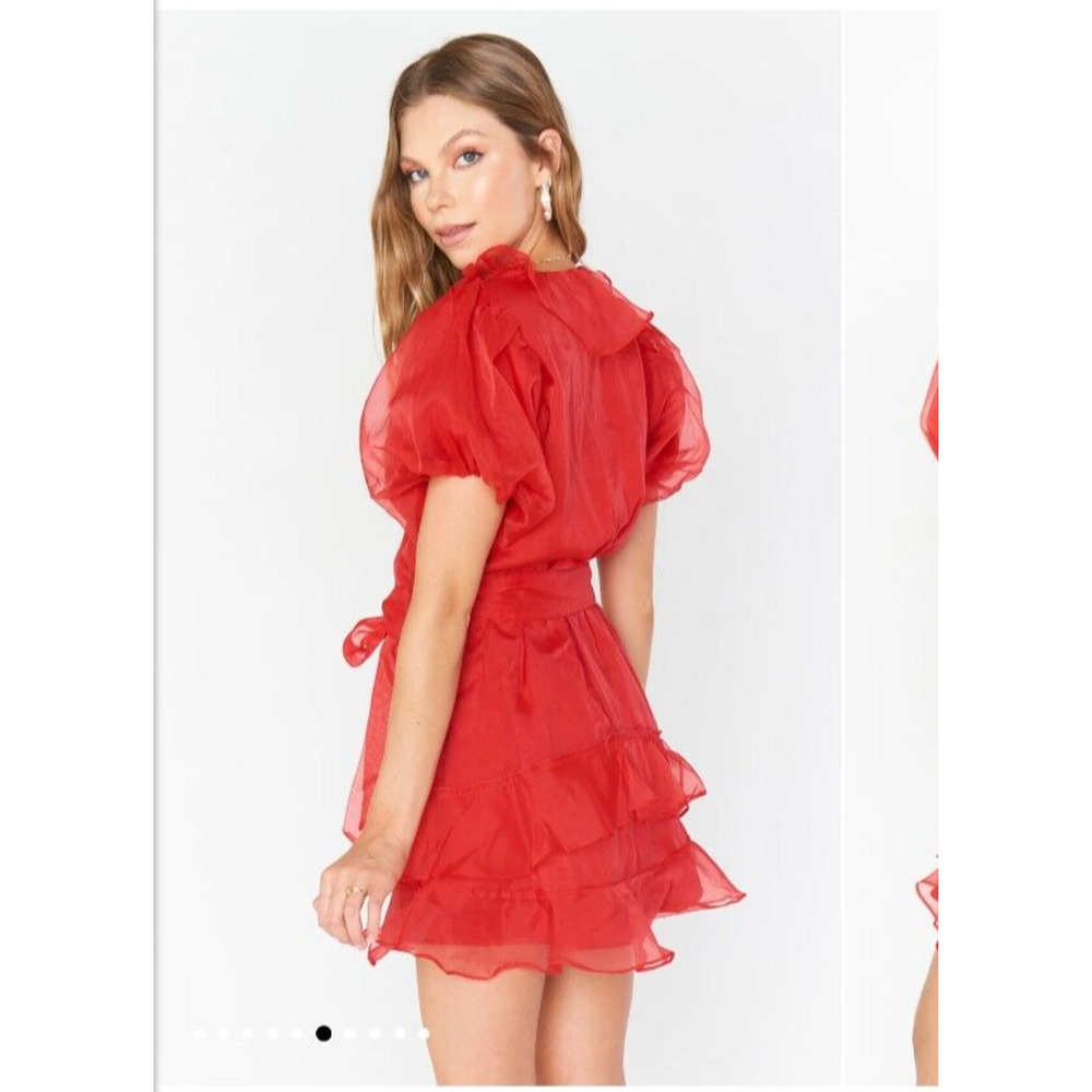 NEW Show Me Your Mumu Jennie Ann Dress Red Organza Party Wedding Small $178 - Picture 6 of 8